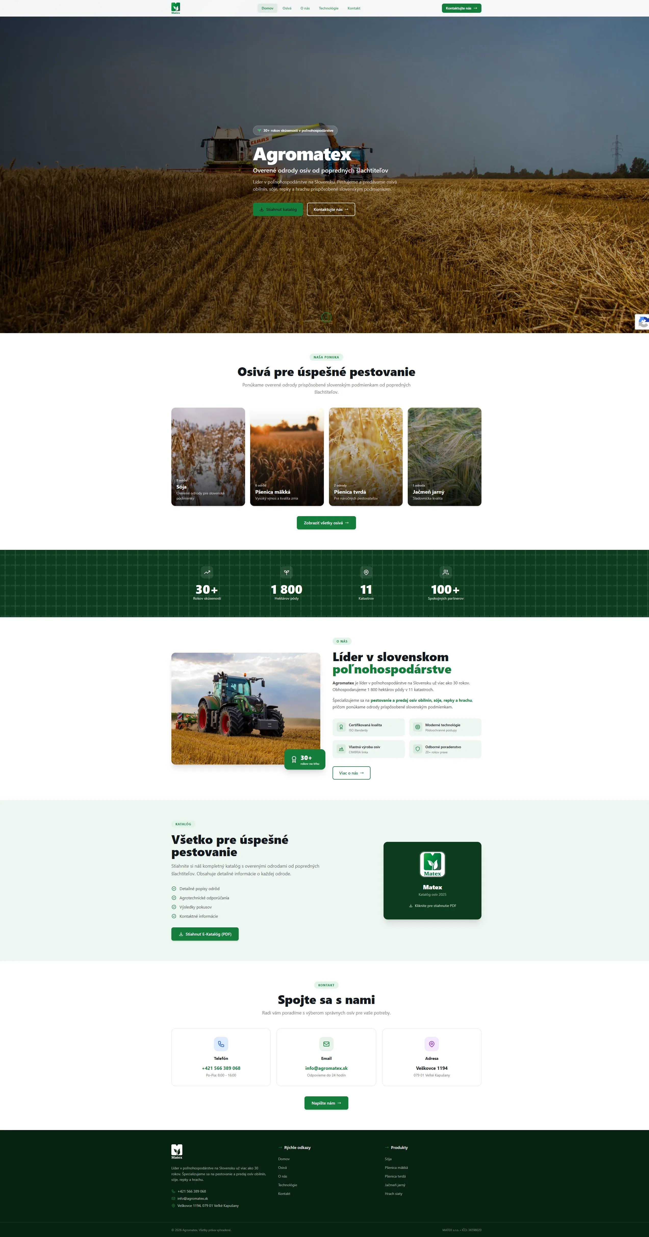 Agromatex — nový web od Caplasa