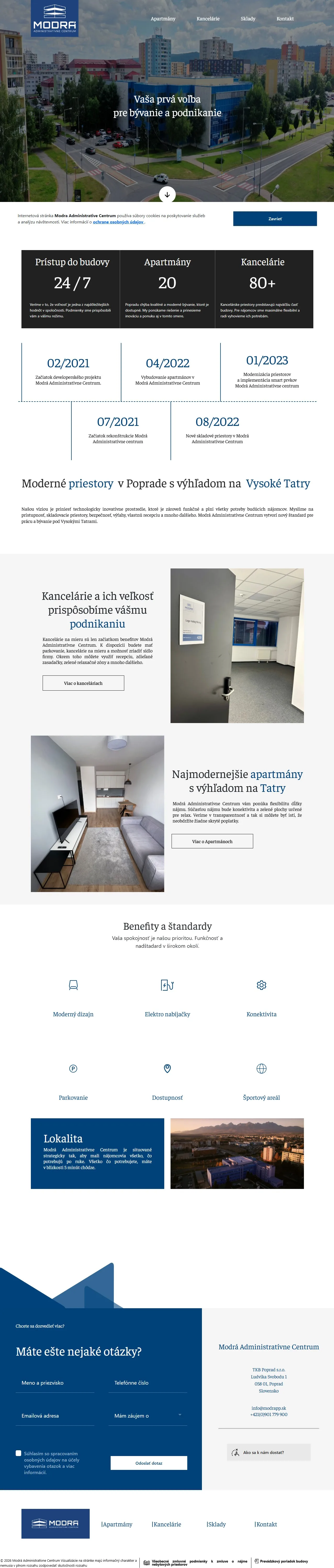 Modrapp — pôvodný web